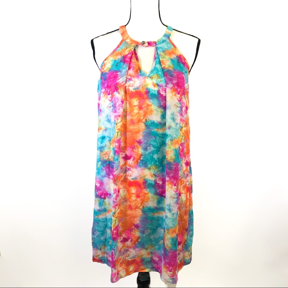 SALE 🎉 Peach Love Tye Dye Shift Dress